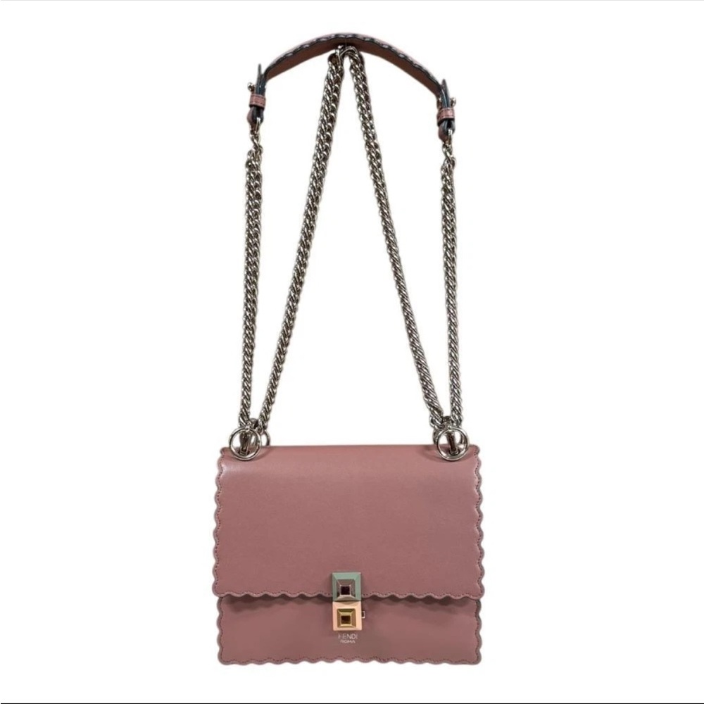 Fendi Kan - Pink Scalloped Crossbody Bag
